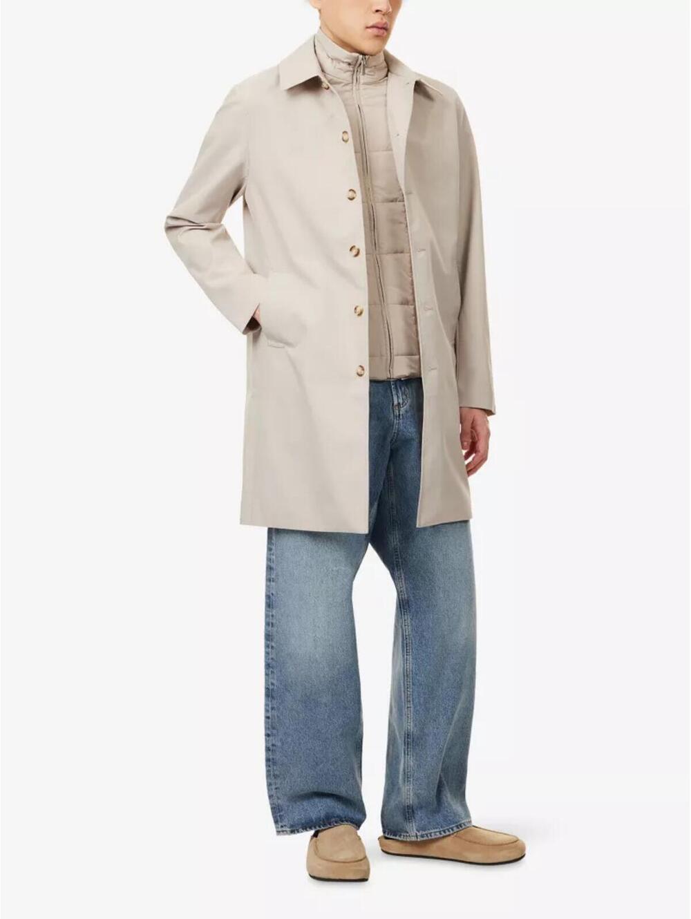 Raith Men’s Trenchcoat with removable quilted insert, Size XL